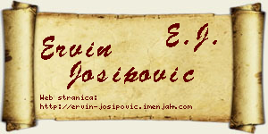 Ervin Josipović vizit kartica